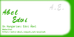 abel edvi business card