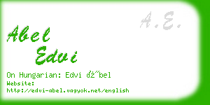 abel edvi business card